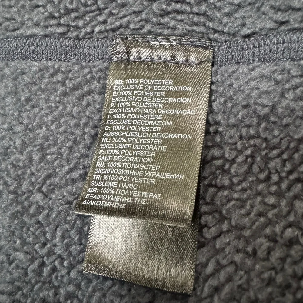 The North Face Men's Faux Fur Sherpa Lined Jacket Size Med Blue Full Zip Outdoor